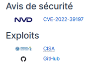 CVE-2022-39197 est présente dans le CISA KEV mais pas dans le CERTFR-ALE