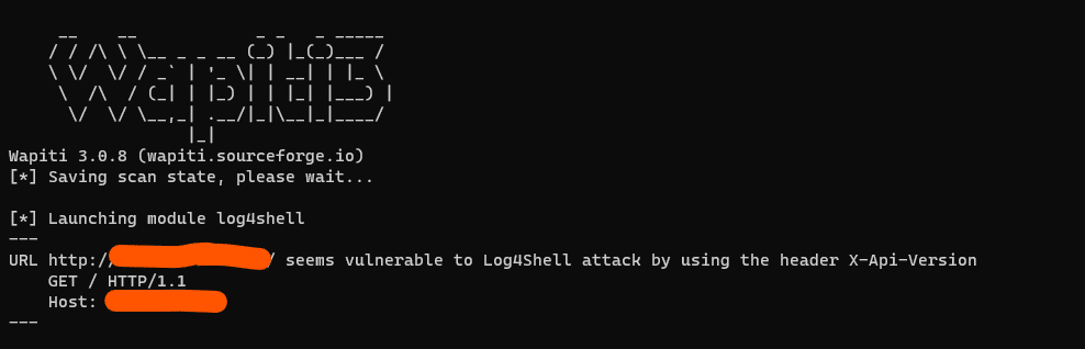Scanner Log4Shell avec Wapiti